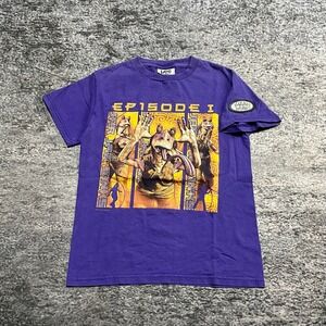 Vintage Star Wars Episode 1 Jar Jar Binks T Shirt Mens Small Purple Lee Sports